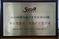 A4、2013中國房地產(chǎn)開發(fā)企業(yè)500強